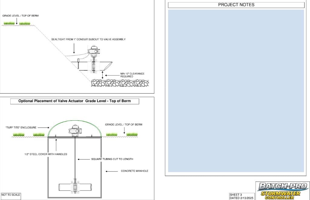 Preview of Sheet 3 — Weir & Top of Berm Installation
