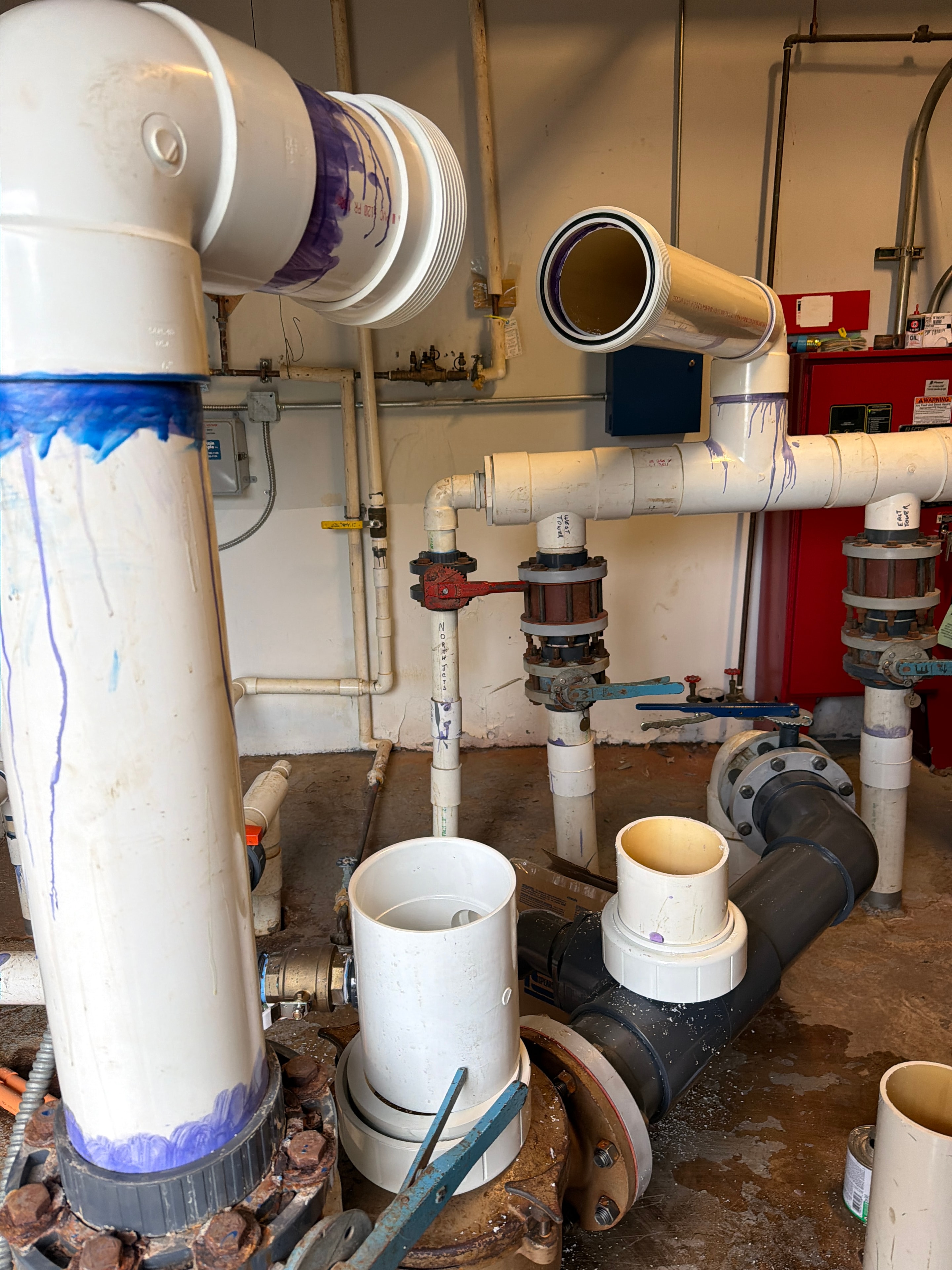 Lift station pump and piping infrastructure